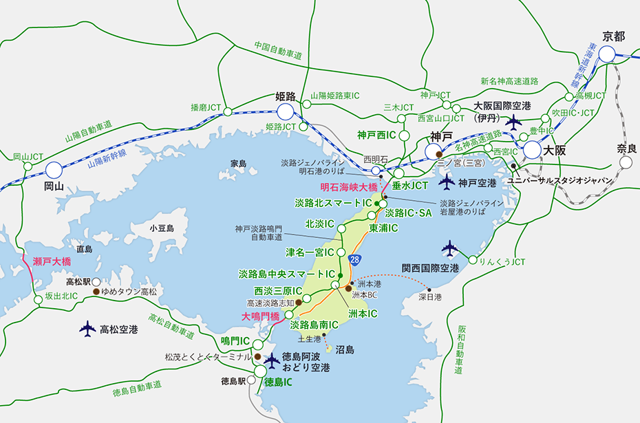 淡路島の地図