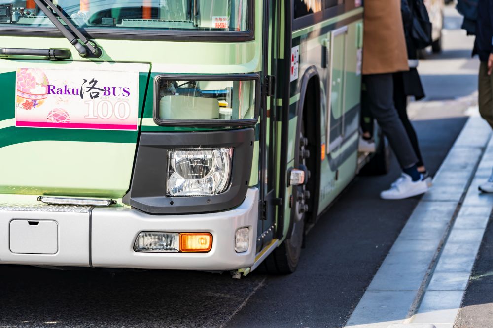 京都のバスに乗る